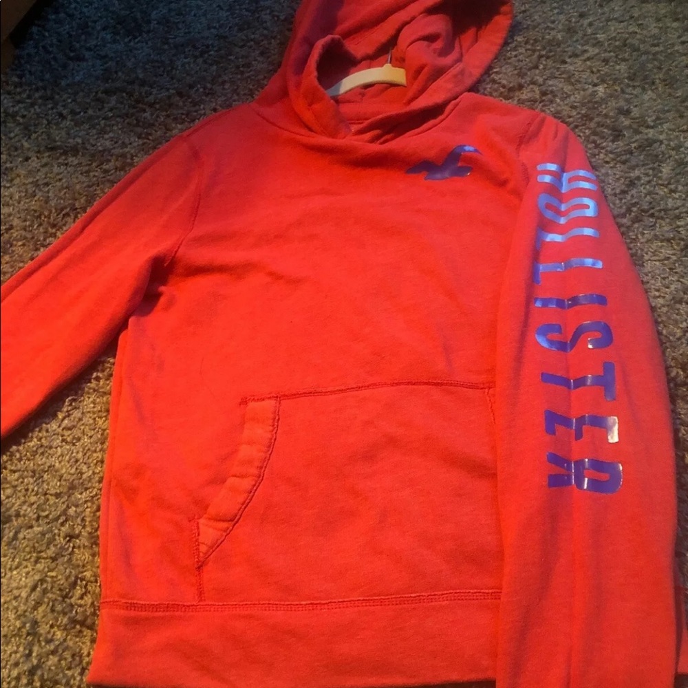 Hollister hoodie red medium